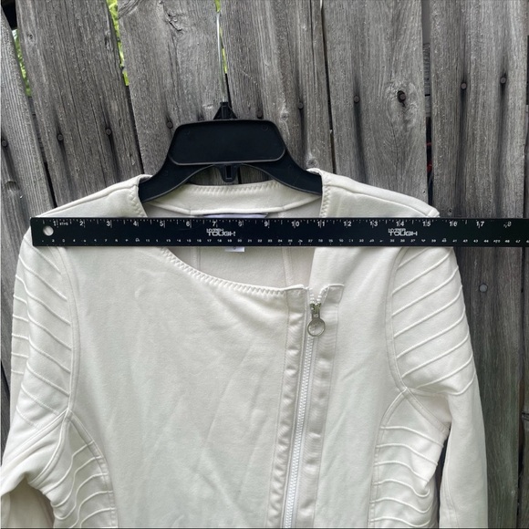 NWT Athleta Moto Jacket Women's Size Large Ivory Zip Up - Picture 14 of 14
